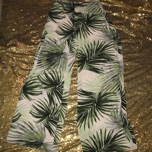 Tropical flared pants
